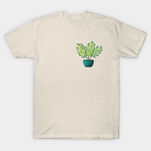 Cute Monstera Deliciosa T-Shirt by gronly